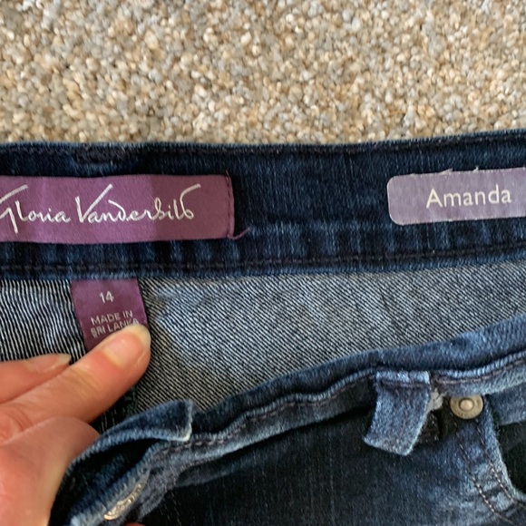 GV Dark Wash Stretch Amanda Straight Leg Jeans Size 14S - Picture 4 of 7